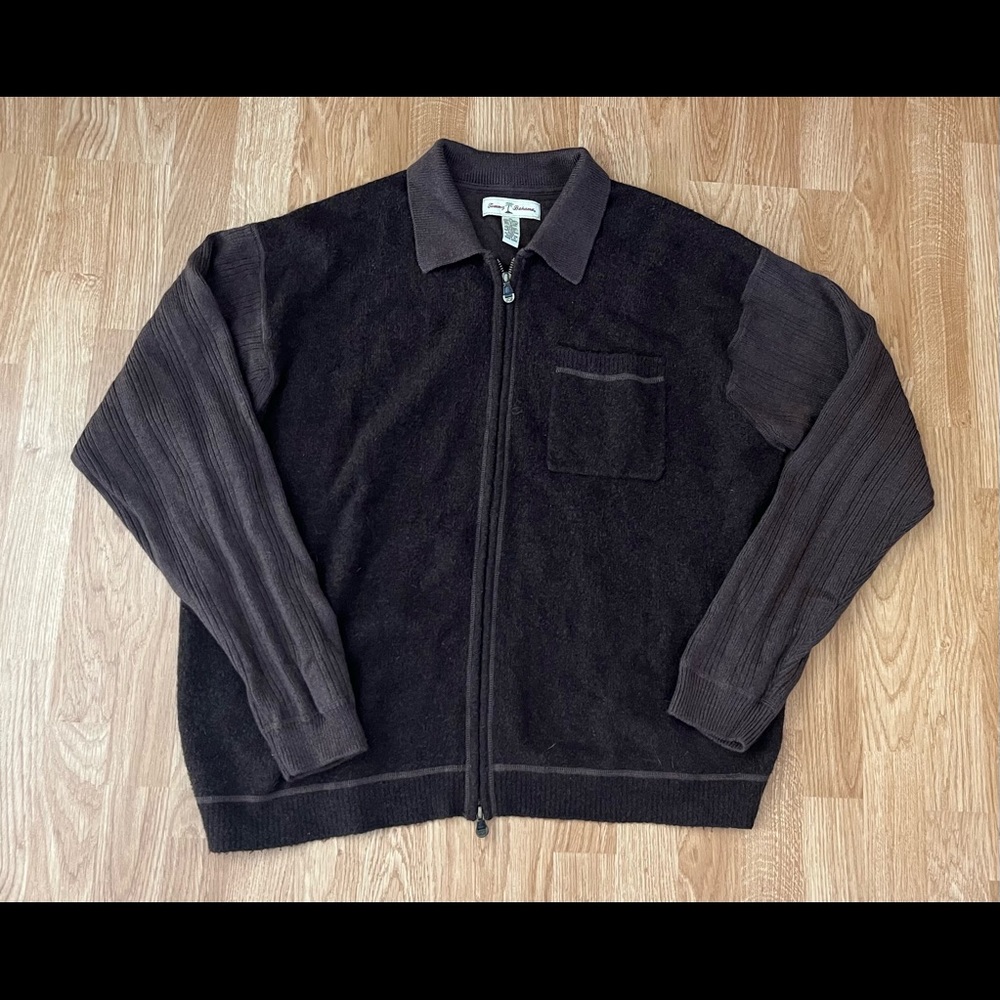 Tommy Bahama Merino wool Men’s XL zip up Sweater